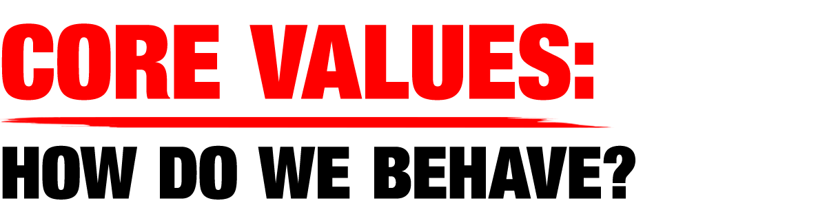 Core Values: How Do We Behave?