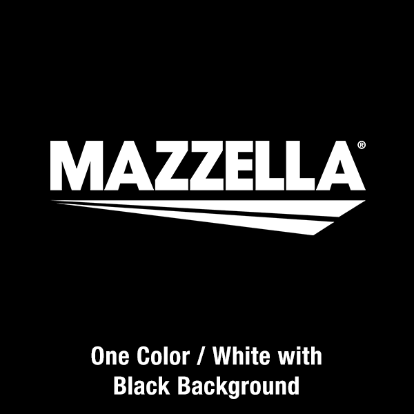 Mazzella Logo - One Color / White / Black Background