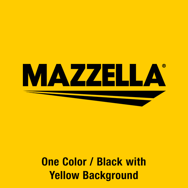 Mazzella Logo - One Color / Black / Yellow Background