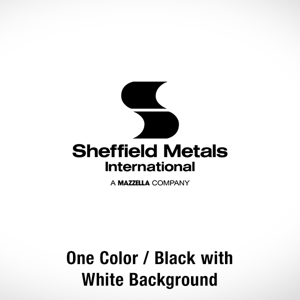 Sheffield Metals Secondary Logo - One Color / Black / White Background